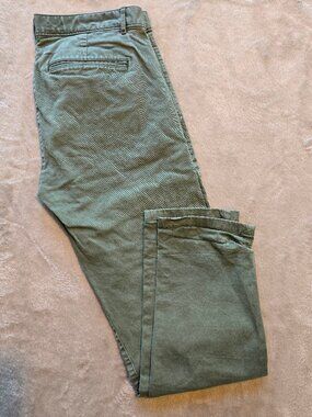 Gap Skinny Mini Stretch Khakis Ankle Pants Cactus Green Women’s Size 6